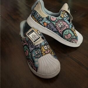 Adidas Kids' Monster Print Sneakers - Blue and Pink